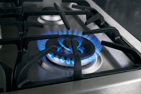 GE's "Tri-ring" burner which has two burners stacked together for more power and even heating.