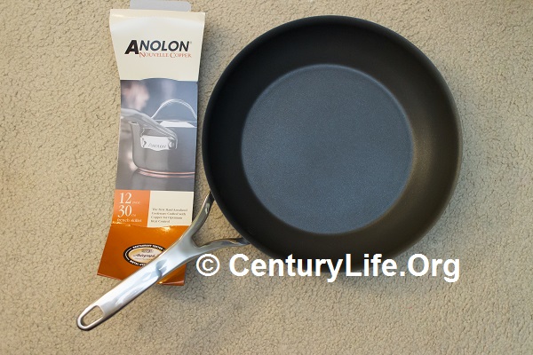 12 inch Anolon Nouvelle Copper Nonstick Skillet; Packaging and sticker removed