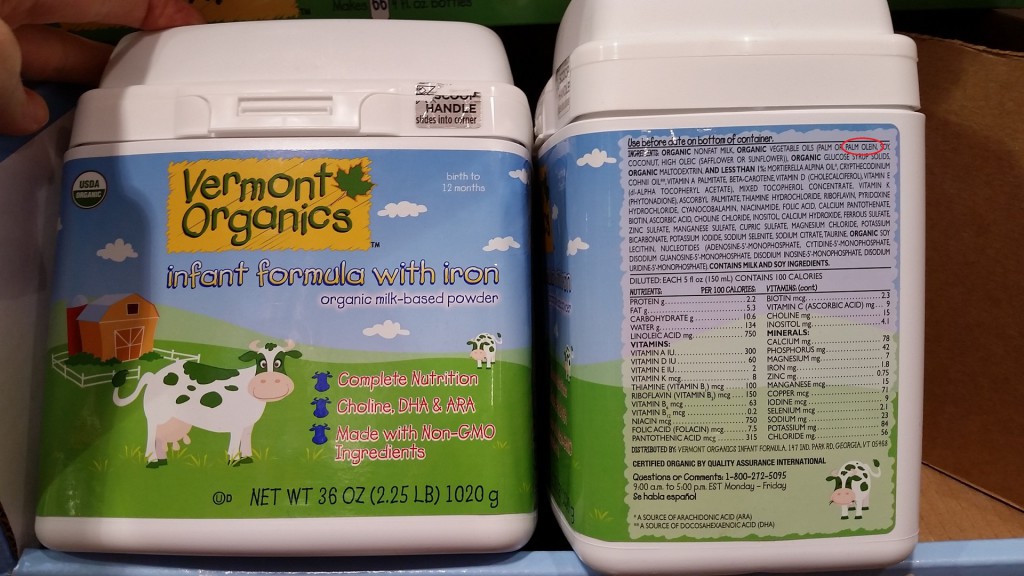 Vermont Organics baby formula