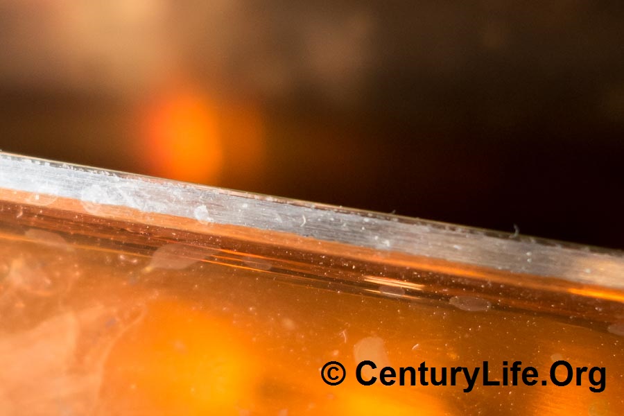 Close-up of KitchenAid Tri-Ply Copper 12 Inch Skillet Rim