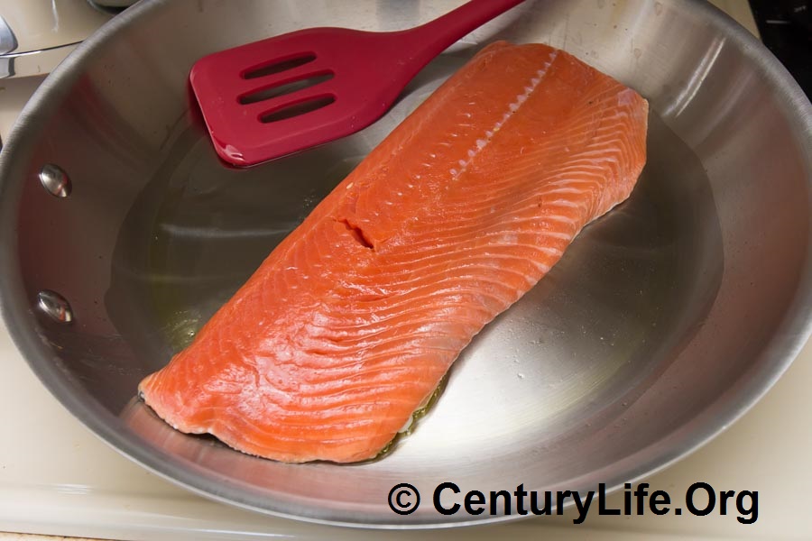 All-Clad MC2 12 Inch Skillet + Wild Alaskan Sockeye Salmon