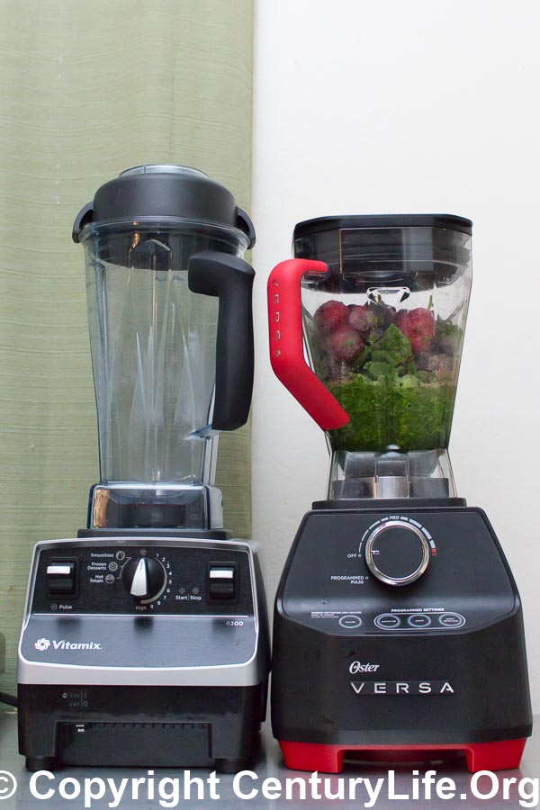 Left: Vitamix 6300; Right: Oster Versa 1400