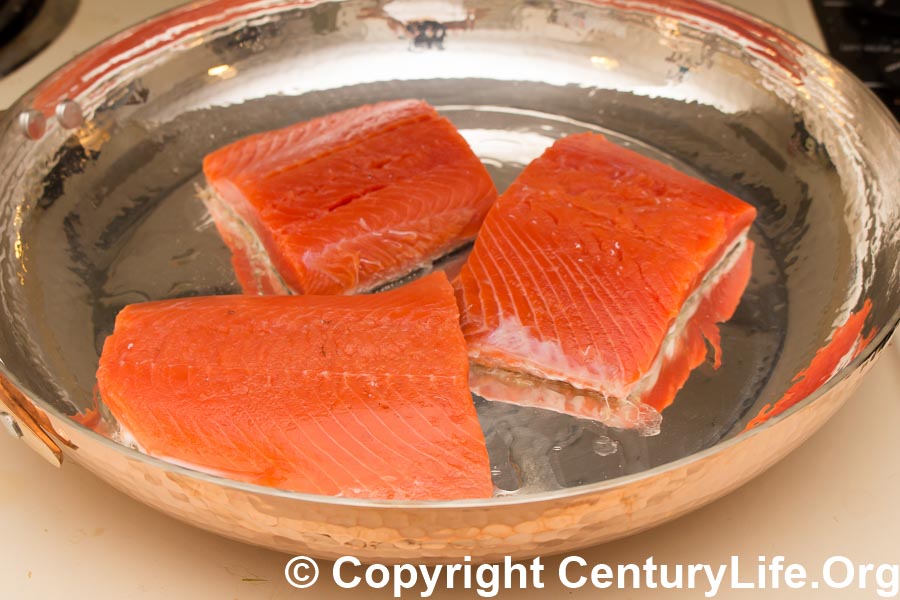 Soy Turkiye 30 cm (12 inch) Silver Copper (Ag-Cu) Frying Pan - Cooking Salmon
